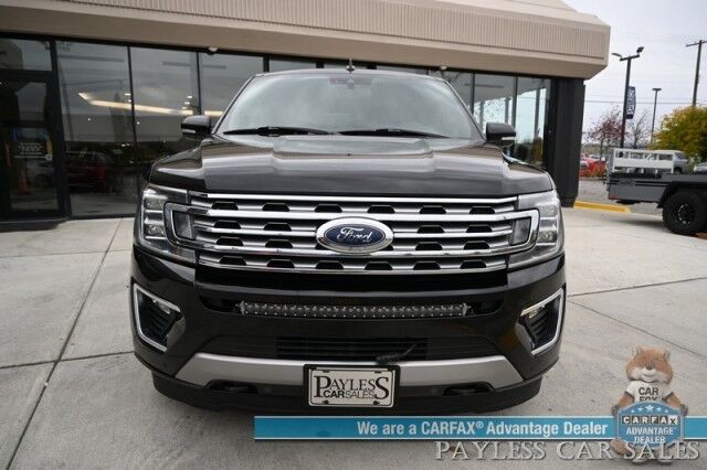 2018 Ford Expedition Max Limited / 4X4 / Auto Start / Heated & Cooled Leather Seats / Heated Steering / NAV / Panoramic Sunroof / B&O Audio / Adaptive Cruise & Blind Spot Alert / 3rd Row / Rear Captain Chairs / Seats 7 / Block Heater / Tow Pkg Anchorage AK