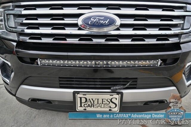 2018 Ford Expedition Max Limited / 4X4 / Auto Start / Heated & Cooled Leather Seats / Heated Steering / NAV / Panoramic Sunroof / B&O Audio / Adaptive Cruise & Blind Spot Alert / 3rd Row / Rear Captain Chairs / Seats 7 / Block Heater / Tow Pkg Anchorage AK