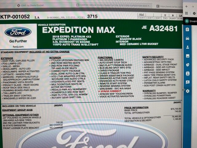 2018 Ford Expedition Max Platinum Conover NC