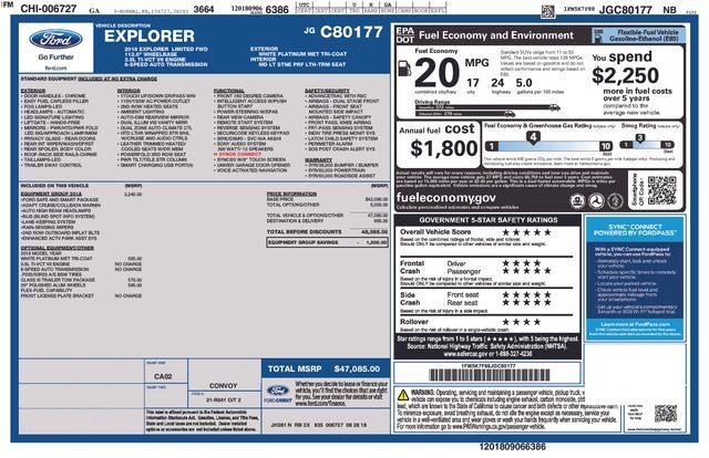 2018 Ford Explorer Limited Raleigh NC