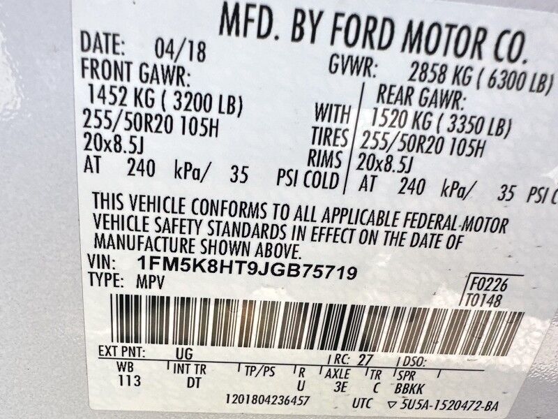 2018 Ford Explorer Platinum AWD Arlington VA