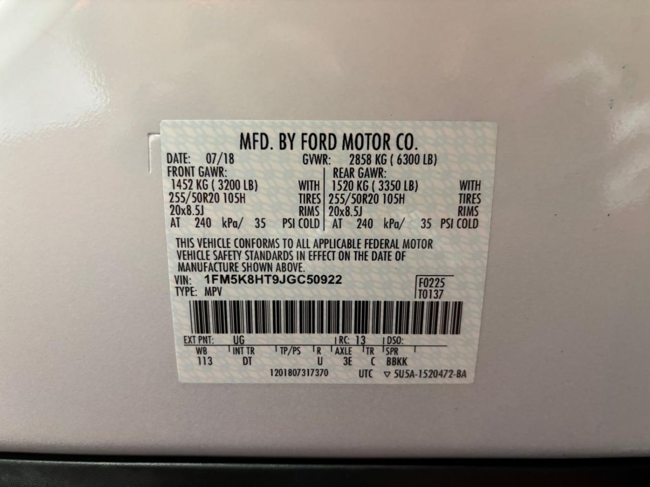 2018 Ford Explorer Platinum Franklin OH