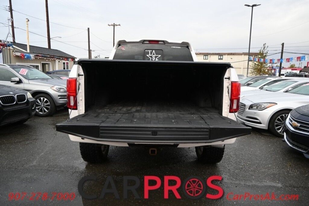 2018 Ford F-150 LARIAT - 3.5L V6 - Custom Lift & Hood - FX4 Off Road Package - Heated/Cooled Seats - 2nd Row Heated Seats - Remote Start - Heated Steering Wheel - Twin Panel Sunroof - Navigation - 8 Touch Screen - Max Trailer Tow Package w Trailer Backup Assist Anchorage AK