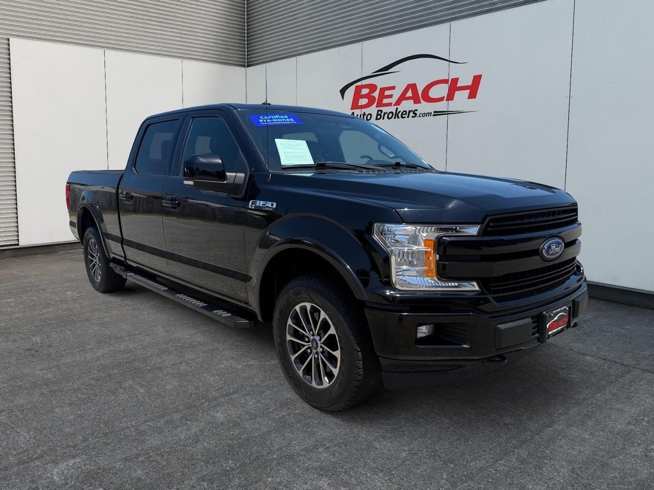 2018 Ford F-150 LARIAT, HEATED/VENTILATED SEATS, B&O SPEAKERS, BLUETOOTH, UNIVERSAL GARAGE DOOR OPENER, RUNNING BOARDS, TOW PACKAGE, POWER SLIDING REAR WINDOW, POWER FOLDING MIRRORS, REMOTE START, MOONROOF, ALL WEATHER FLOOR MATS, ONLY 1 OWNER!