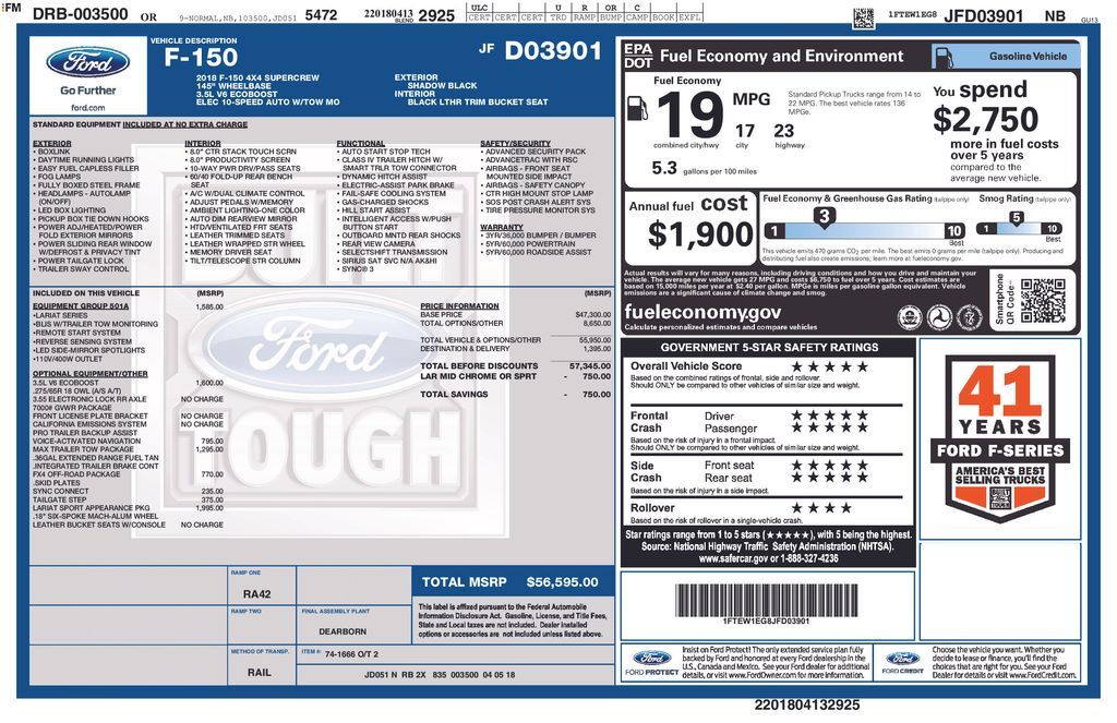 2018 Ford F-150 Lariat OR