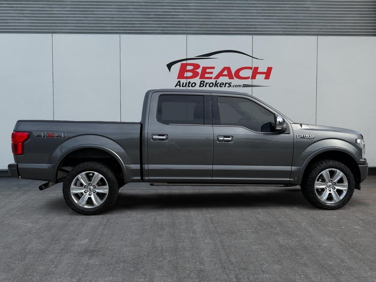 2018 Ford F-150 Platinum, MOONROOF, HEATED/VENTILATED SEATS, HEATED REAR SEATS, BLUETOOTH, POWER RUNNING BOARDS, TOW PACKAGE, BED LINER, POWER SLIDING REAR WINDOW POWER FOLDING MIRRORS, BACKUP CAMERA, REMOTE START, CLEAN CARFAX, SUPER CLEAN! Norfolk VA