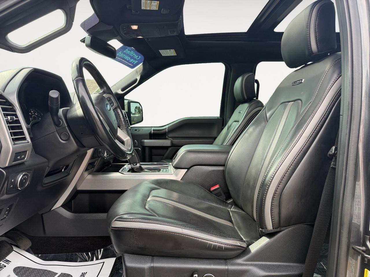 2018 Ford F-150 Platinum, MOONROOF, HEATED/VENTILATED SEATS, HEATED REAR SEATS, BLUETOOTH, POWER RUNNING BOARDS, TOW PACKAGE, BED LINER, POWER SLIDING REAR WINDOW POWER FOLDING MIRRORS, BACKUP CAMERA, REMOTE START, CLEAN CARFAX, SUPER CLEAN!