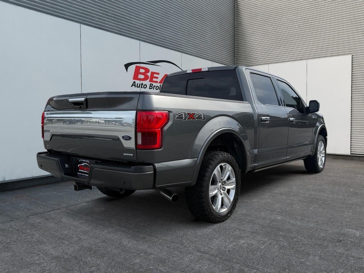 2018 Ford F-150 Platinum, MOONROOF, HEATED/VENTILATED SEATS, HEATED REAR SEATS, BLUETOOTH, POWER RUNNING BOARDS, TOW PACKAGE, BED LINER, POWER SLIDING REAR WINDOW POWER FOLDING MIRRORS, BACKUP CAMERA, REMOTE START, CLEAN CARFAX, SUPER CLEAN! Norfolk VA