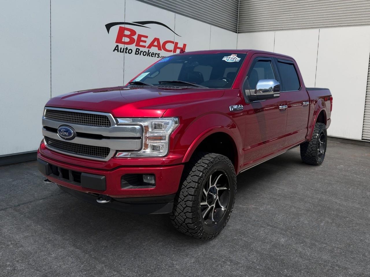 2018 Ford F-150 Platinum, MOONROOF, HEATED/VENTILATED SEATS, HEATED REAR SEATS, POWER SLIDING REAR WINDOW, POWER RUNNING BOARDS, B&O SPEAKERS, BACKUP CAMERA, POWER/HEATED MIRRORS, THIS FORD HAS IT ALL!