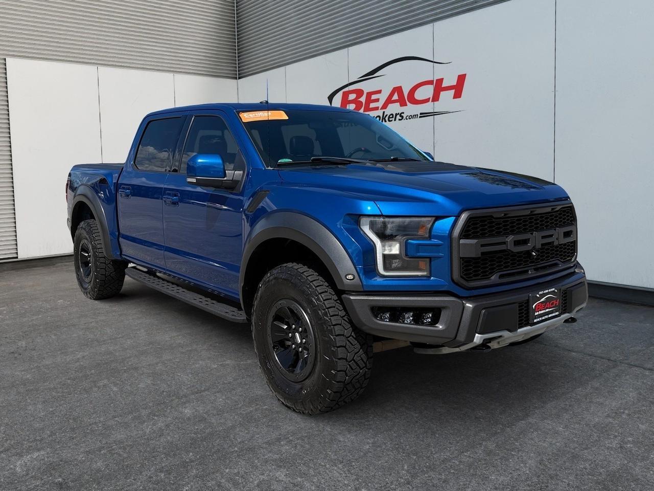 2018 Ford F-150 Raptor, RUNNING BOARDS, HEATED STEERING WHEEL, FIRST AND SECOND ROW HEATED SEATS, PRO TRAILER BACKUP ASSIST, TWIN PANEL MOONROOF, TAILGATE STEP, UNLEASH THE BEAST IN THIS RAPTOR! Norfolk VA