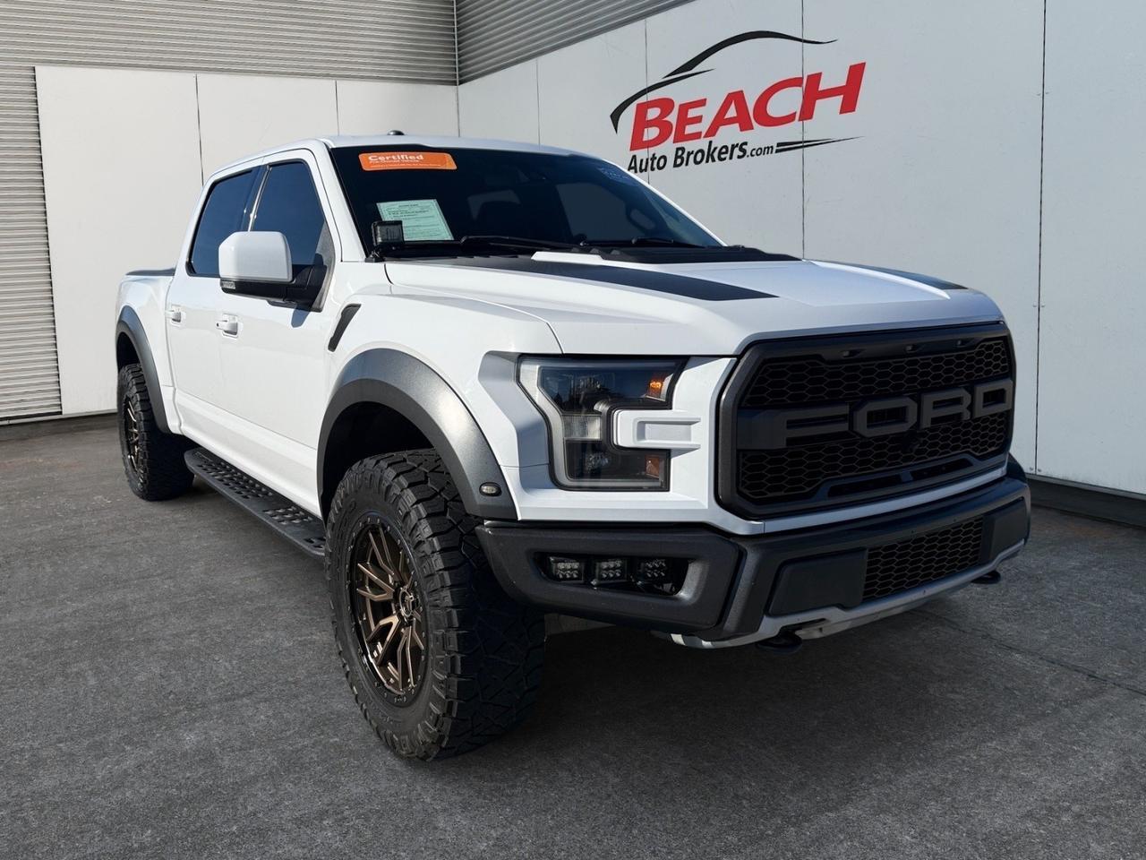 2018 Ford F-150 Raptor, RUNNING BOARDS, TOW PACKAGE, POWER REAR SLIDING WINDOW, BACKUP CAMERA, HEATED STEERING WHEEL, 4X4, TWIN PANEL MOONROOF, CLEAN CARFAX, OWN THE ROAD WITH THIS RAPTOR!
