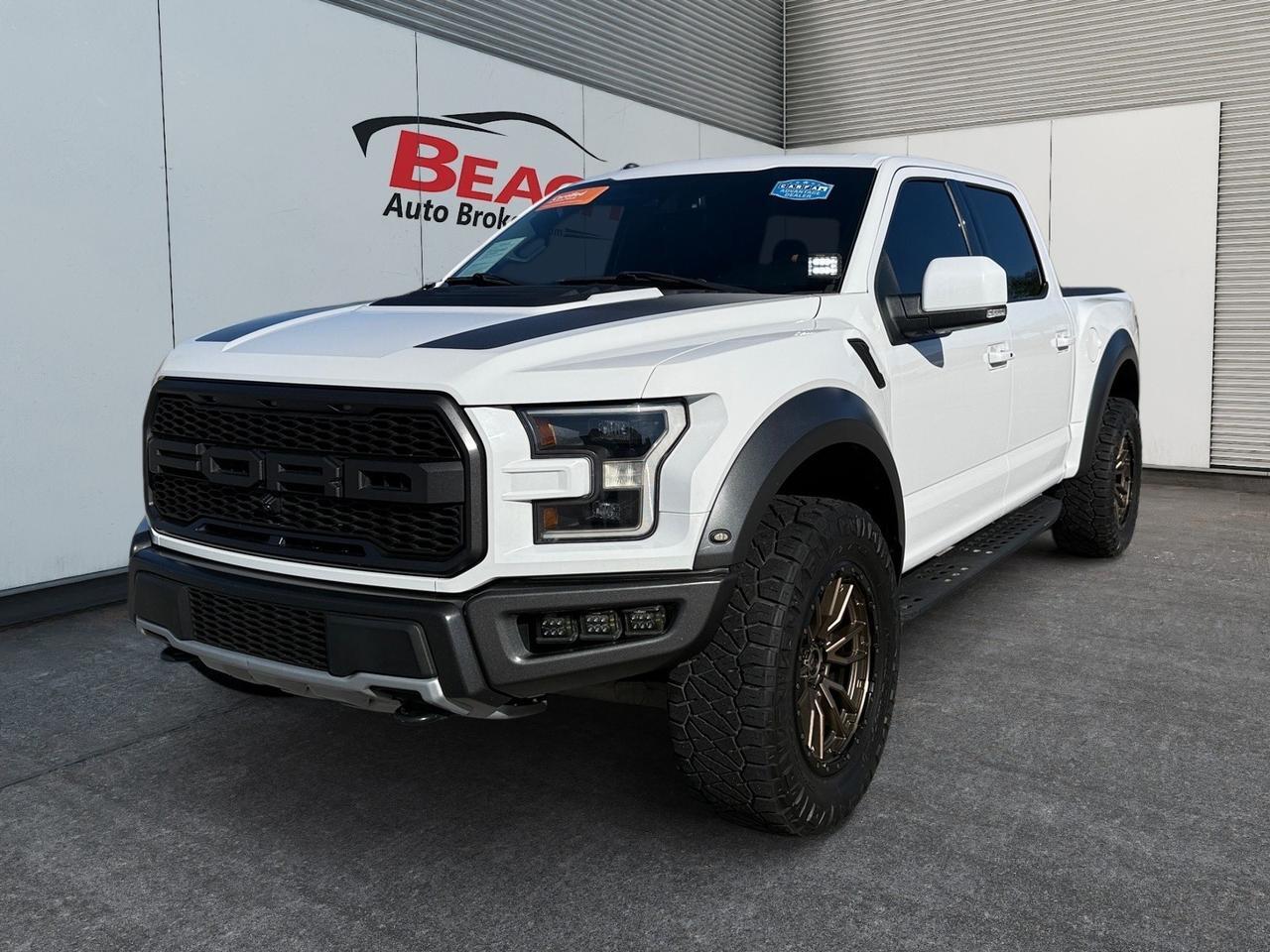2018 Ford F-150 Raptor, RUNNING BOARDS, TOW PACKAGE, POWER REAR SLIDING WINDOW, BACKUP CAMERA, HEATED STEERING WHEEL, 4X4, TWIN PANEL MOONROOF, CLEAN CARFAX, OWN THE ROAD WITH THIS RAPTOR!