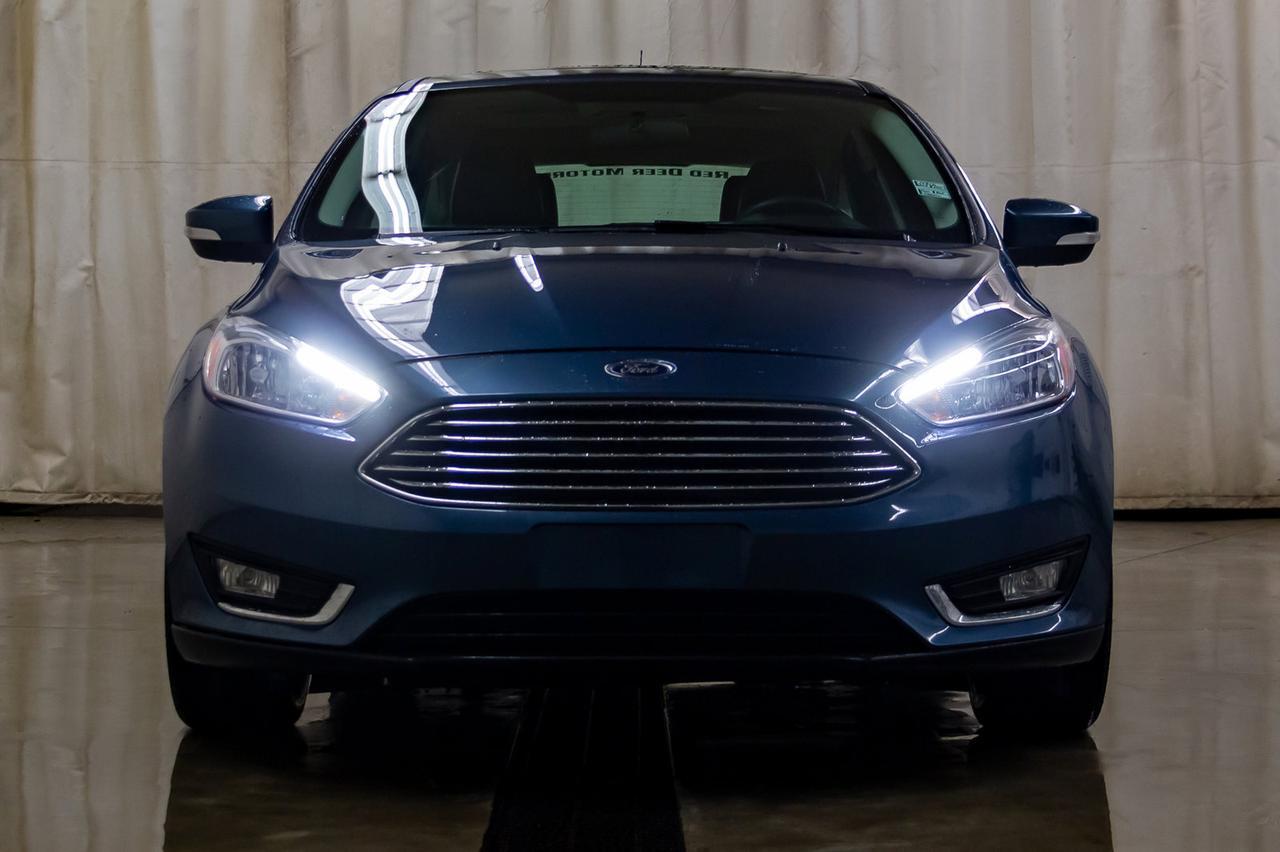 2018 Ford Focus Titanium Hatchback Leather Roof BCam Red Deer AB