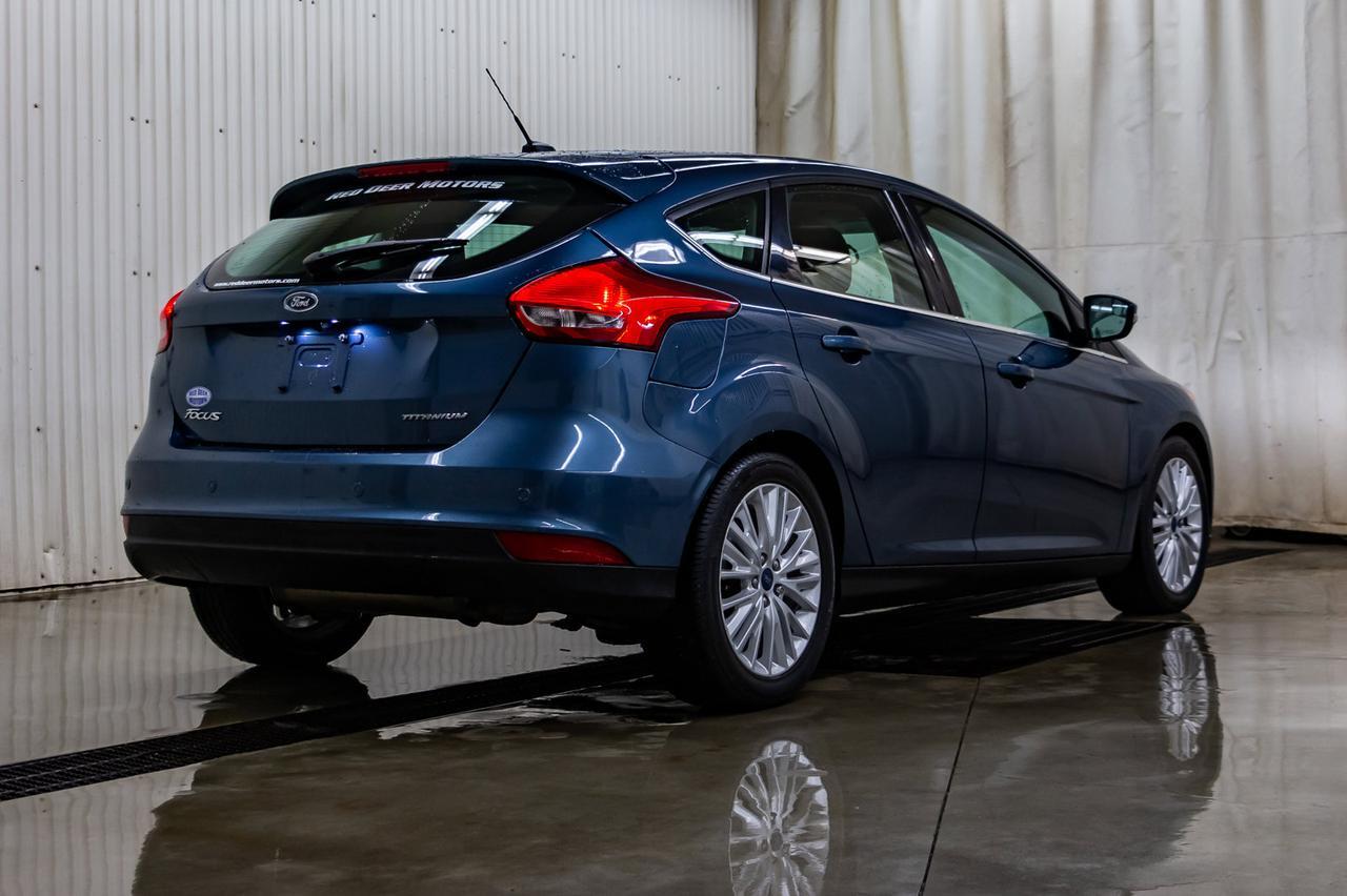 2018 Ford Focus Titanium Hatchback Leather Roof BCam Red Deer AB