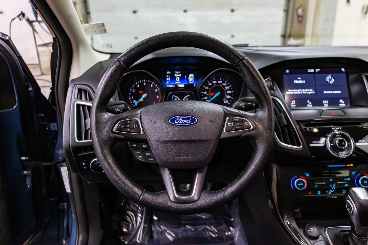 2018 Ford Focus Titanium Hatchback Leather Roof BCam Red Deer AB