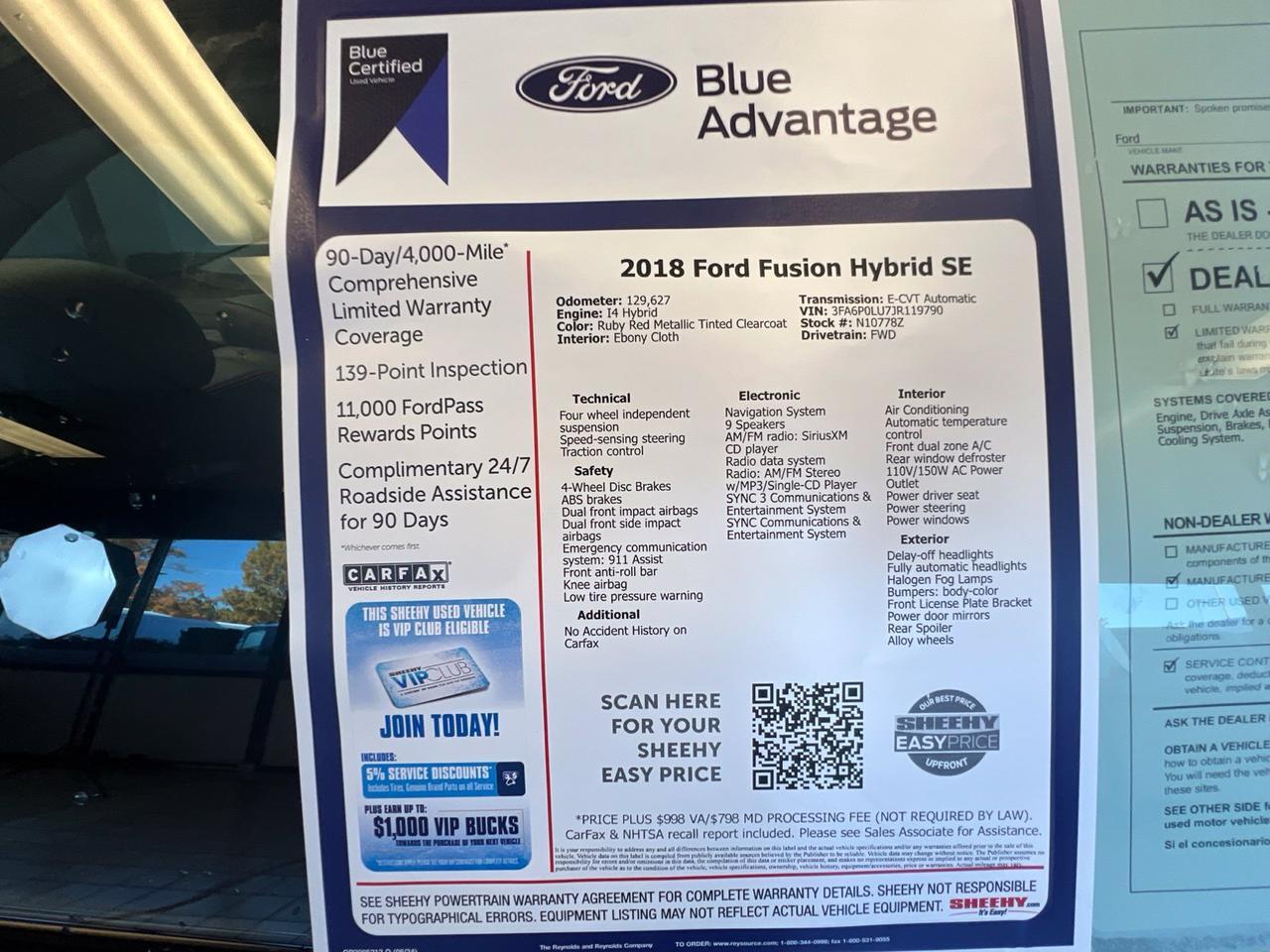 2018 Ford Fusion Hybrid SE Richmond VA
