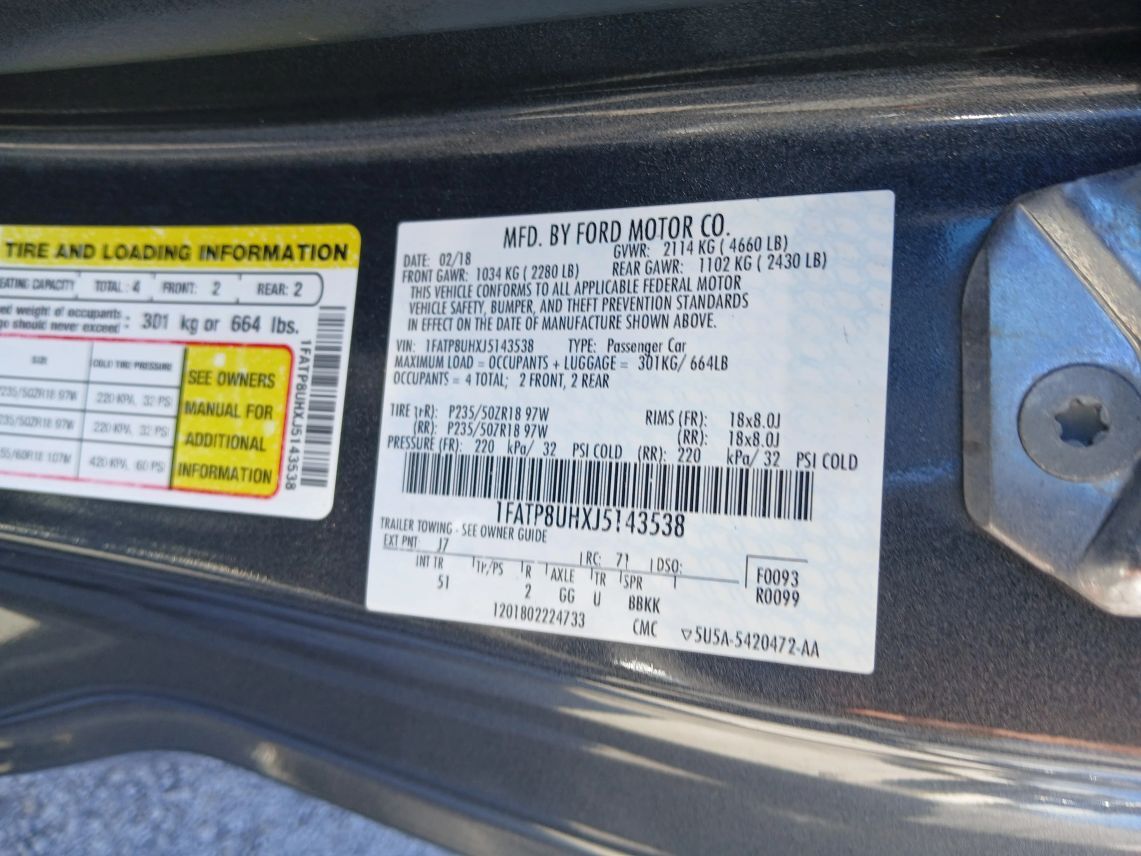 2018 Ford Mustang EcoBoost Premium Convertible 2D Maitland FL