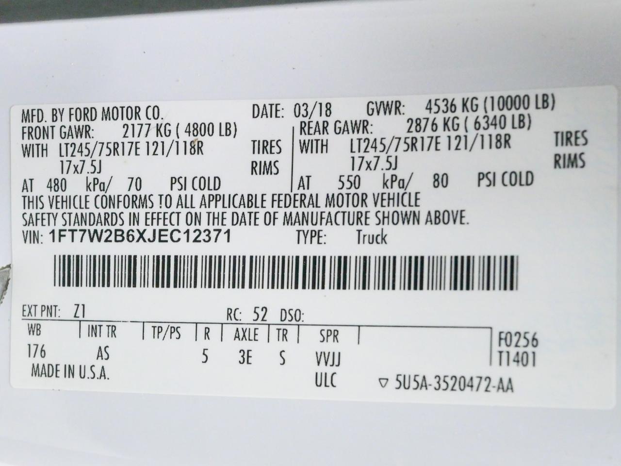 2018 Ford Super Duty F-250 XL FX4 6.2L V8 4x4 Mansfield TX