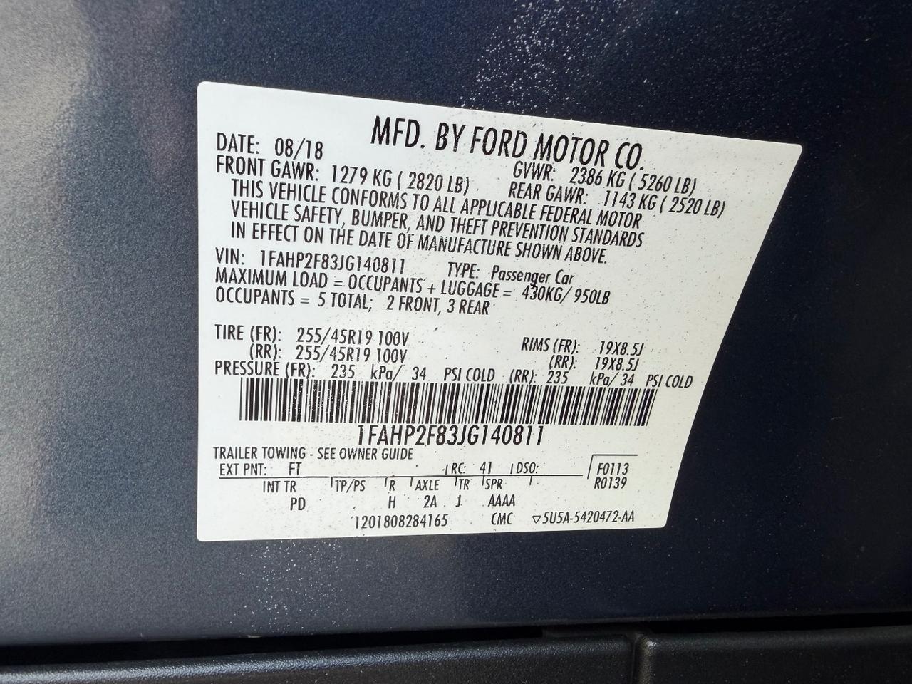 2018 Ford Taurus Limited Austin TX