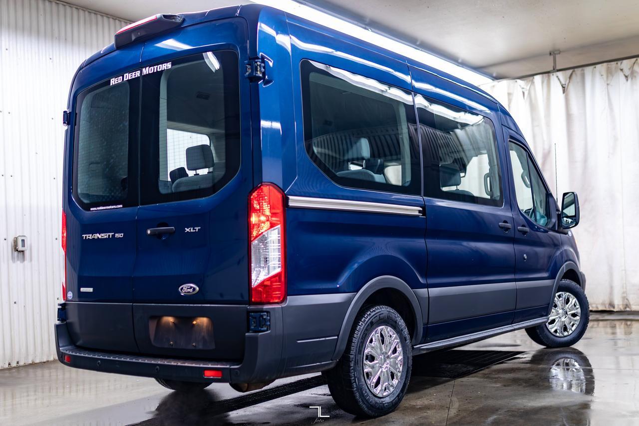2018 Ford Transit T-150 XLT Med Roof 10 Passenger BCam Red Deer AB