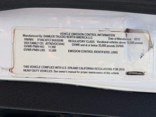 2018 Freightliner M2 106 10' 5/6 Yard Steel Dump Truck Naples FL