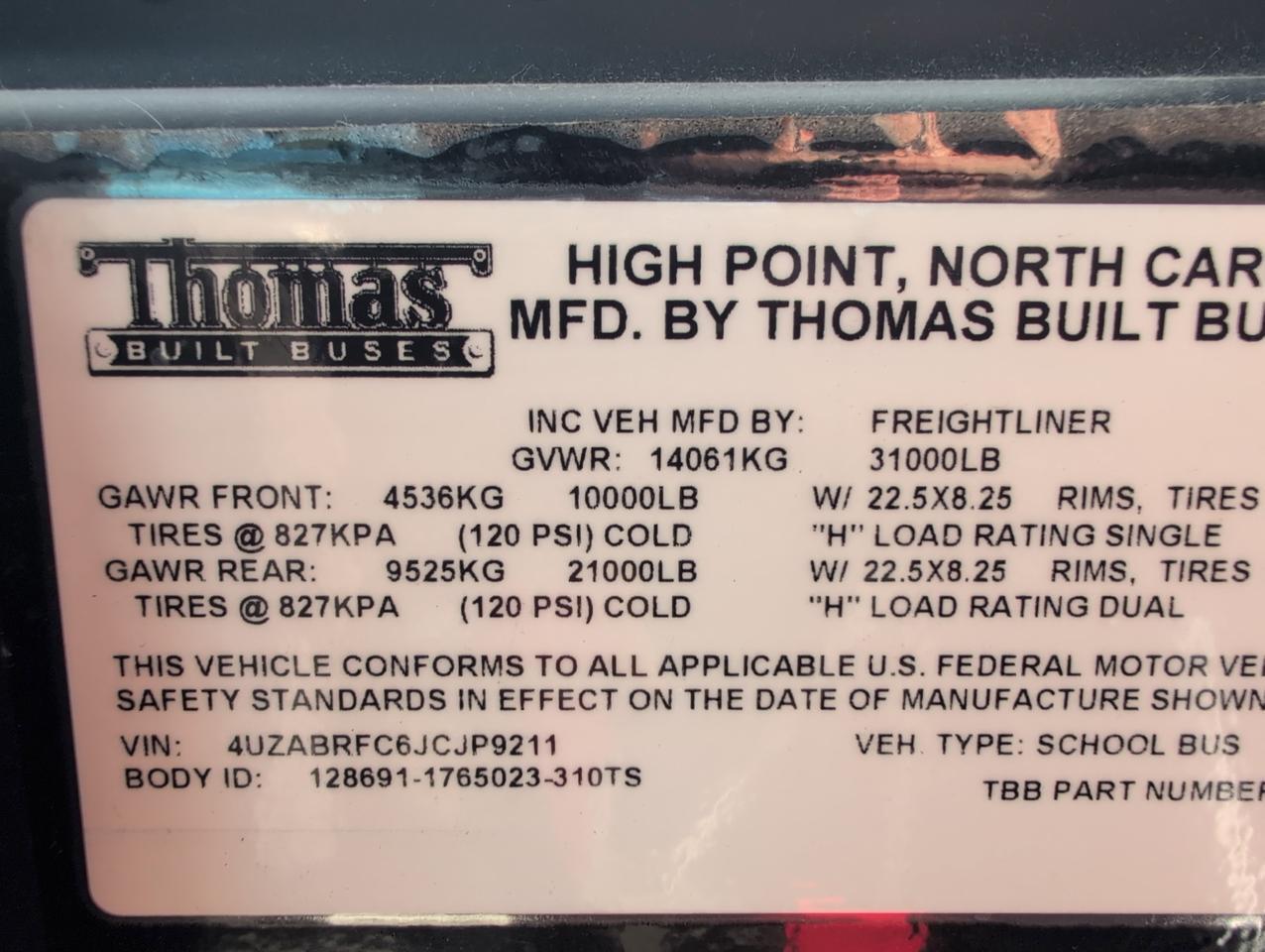 2018 Freightliner Thomas C2 Johnstown NY