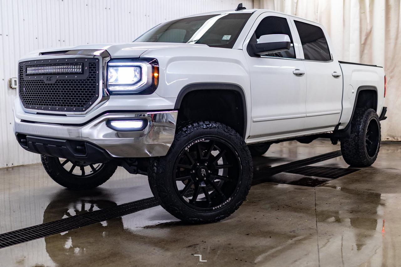 2018 GMC Sierra 1500 4x4 Crew Cab SLE 6" Lift PSeat BCam Red Deer AB