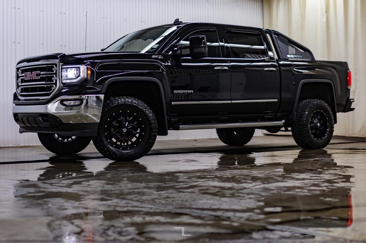 2018 GMC Sierra 1500 4x4 Crew Cab SLT Z71 Leather Roof 4" Lift Kit Red Deer AB