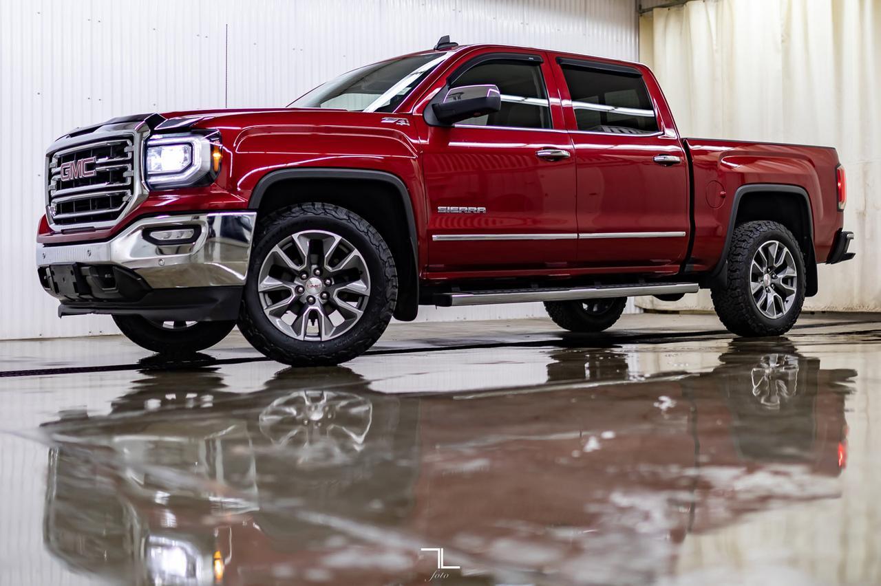 2018 GMC Sierra 1500 4x4 Crew Cab SLT Z71 Leather Roof Nav BCam Red Deer AB