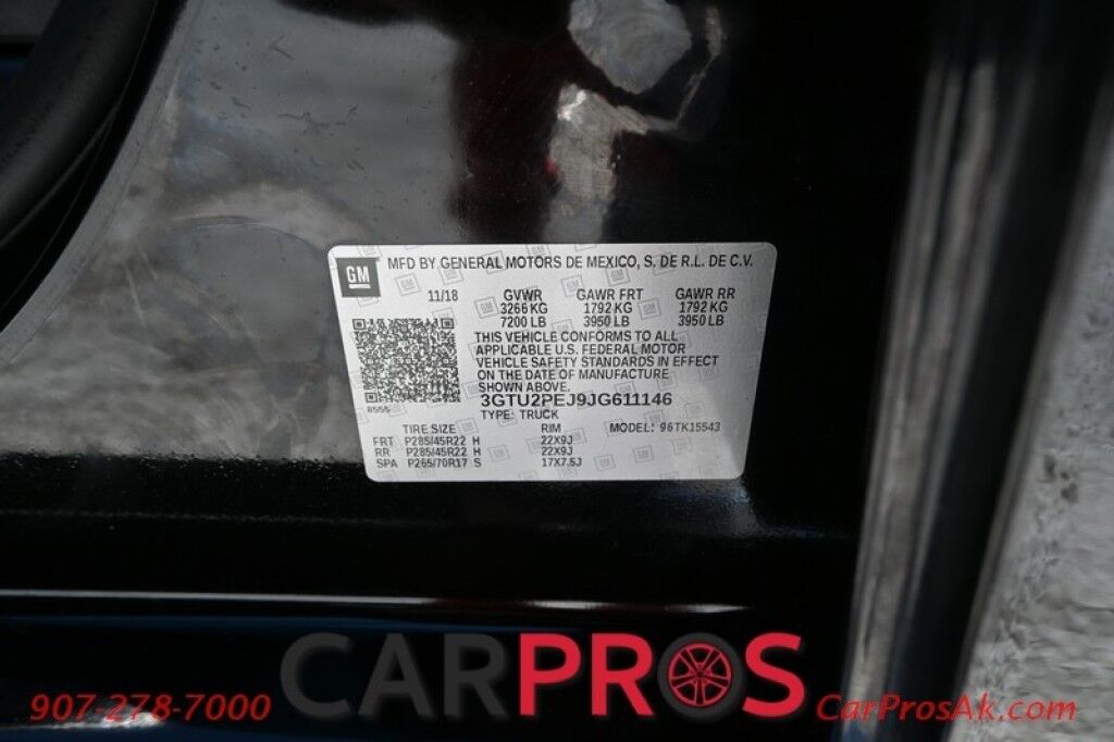 2018 GMC Sierra 1500 Denali - 6.2L V8 - 4X4 - Crew Cab - Heated & Cooled Leather Seats - Heated Steering Wheel - Bose Premium Speakers - Sunroof - Navigation - Running Boards - Backup Camera - Tow Package - 22in Premium Wheels - 1 Owner Anchorage AK