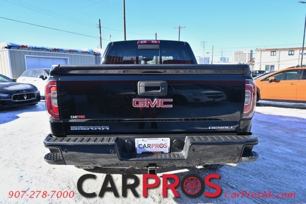 2018 GMC Sierra 1500 Denali - 6.2L V8 - 4X4 - Crew Cab - Heated & Cooled Leather Seats - Heated Steering Wheel - Bose Premium Speakers - Sunroof - Navigation - Running Boards - Backup Camera - Tow Package - 22in Premium Wheels - 1 Owner Anchorage AK