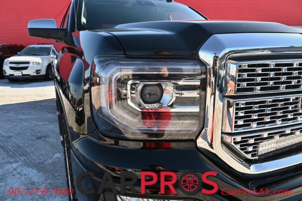 2018 GMC Sierra 1500 Denali - 6.2L V8 - 4X4 - Crew Cab - Heated & Cooled Leather Seats - Heated Steering Wheel - Bose Premium Speakers - Sunroof - Navigation - Running Boards - Backup Camera - Tow Package - 22in Premium Wheels - 1 Owner Anchorage AK