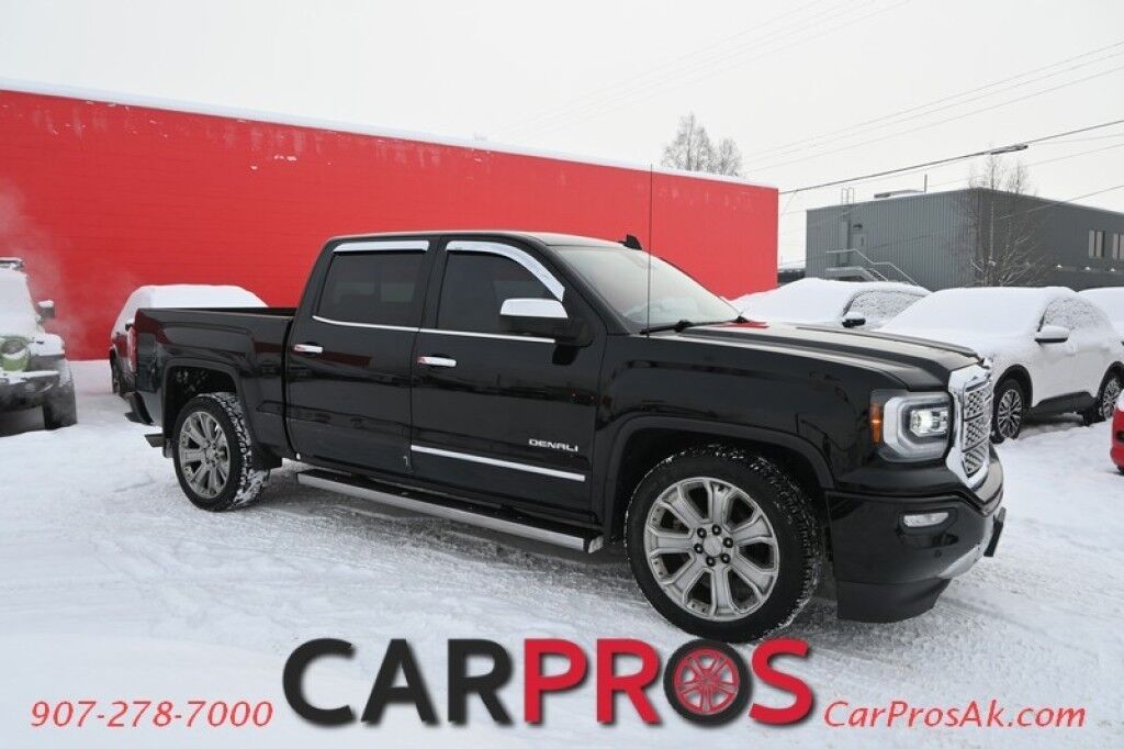 2018 GMC Sierra 1500 Denali - 6.2L V8 - Ultimate Pkg - 4X4 - Crew Cab - Heated/Cooled Leather Seats - Heated Steering Wheel - Bose Sounds System - Backup Camera - Navigation - Bluetooth - Sunroof - Bedliner - Brake Controller - Tow Pkg - 1 Owner Anchorage AK