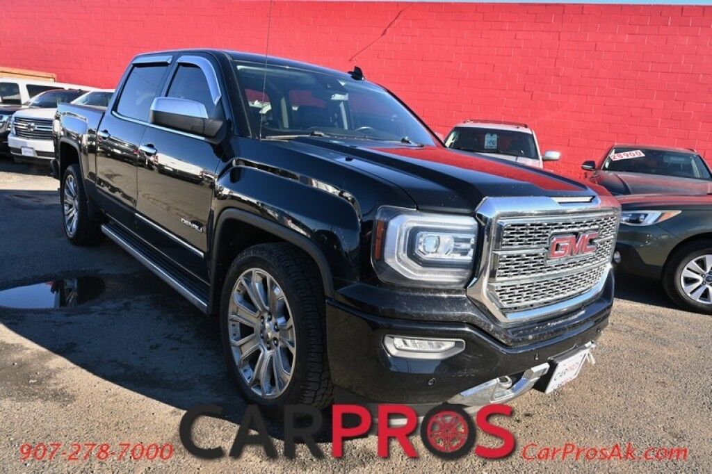 2018 GMC Sierra 1500 Denali - 6.2L V8 - Ultimate Pkg - 4X4 - Crew Cab - Heated/Cooled Leather Seats - Heated Steering Wheel - Bose Sounds System - Backup Camera - Navigation - Bluetooth - Sunroof - Bedliner - Brake Controller - Tow Pkg - 1 Owner Anchorage AK