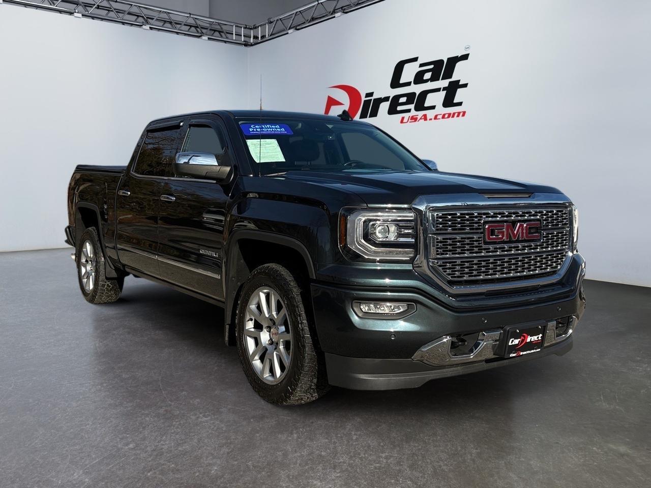 2018 GMC Sierra 1500 Denali, BLIND SPOT MONITORING, LANE KEEP ASSIST, APPLE CARPLAY/ANDROID AUTO, EZ-LIFT TAILGATE, RUNNING BOARDS, HEATED & COOLING SEATS, ONLY 65K MILES, CLEAN CARFAX, THIS TRUCK IS LIKE BRAND NEW!