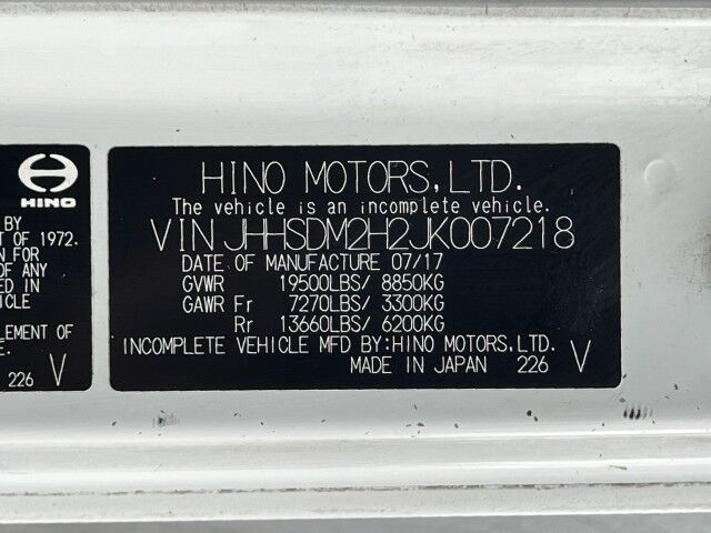 2018 Hino 195 18' Dry Box Truck Miami FL