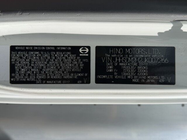 2018 Hino 195 18' Dry Box Truck Miami FL