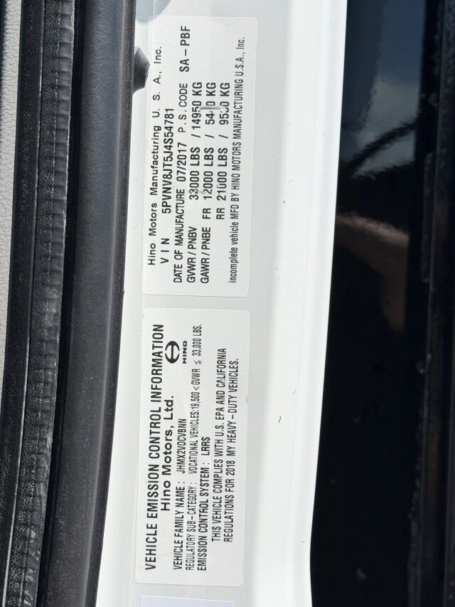 2018 Hino 338 24' Steel Flatbed Truck Homestead FL