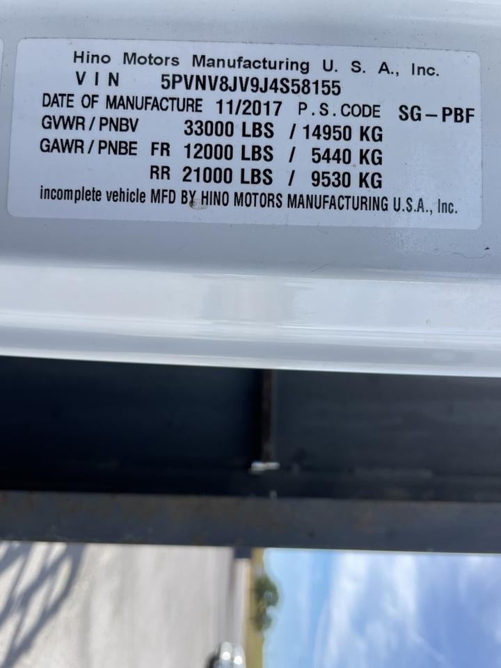 2018 Hino 338 Stake Flatbed 46k mi's Collinsville OK