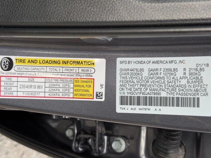 2018 Honda Accord 1.5T Touring FWD Arlington VA