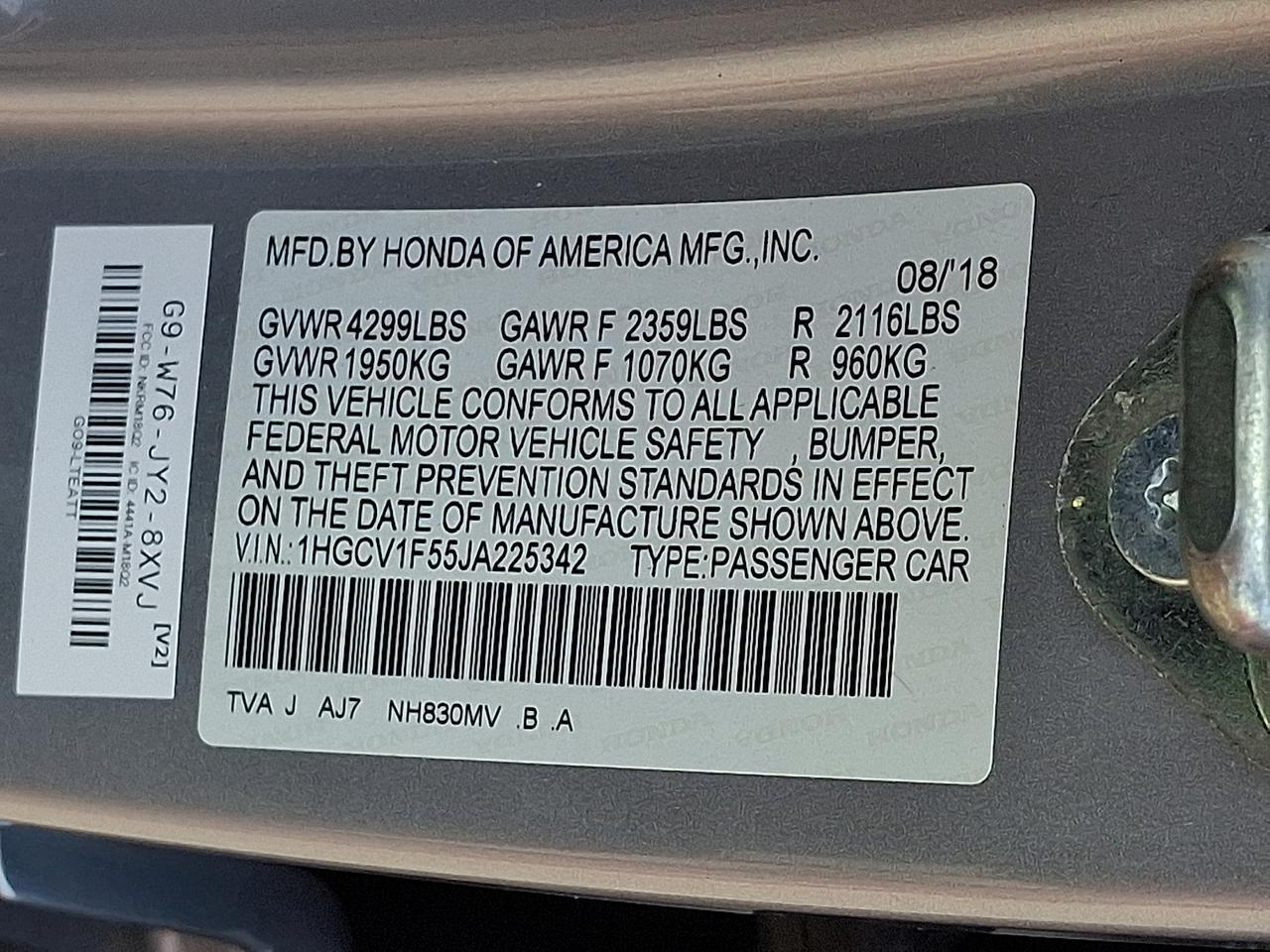 2018 Honda Accord EX-L Vineland NJ