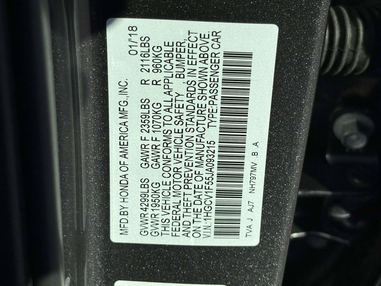 2018 Honda Accord EX-L Alexandria VA