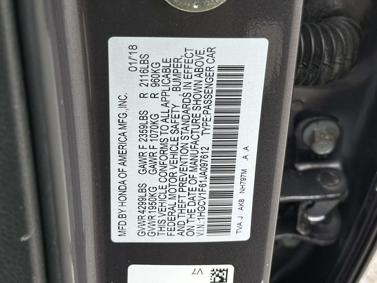 2018 Honda Accord EX-L Alexandria VA