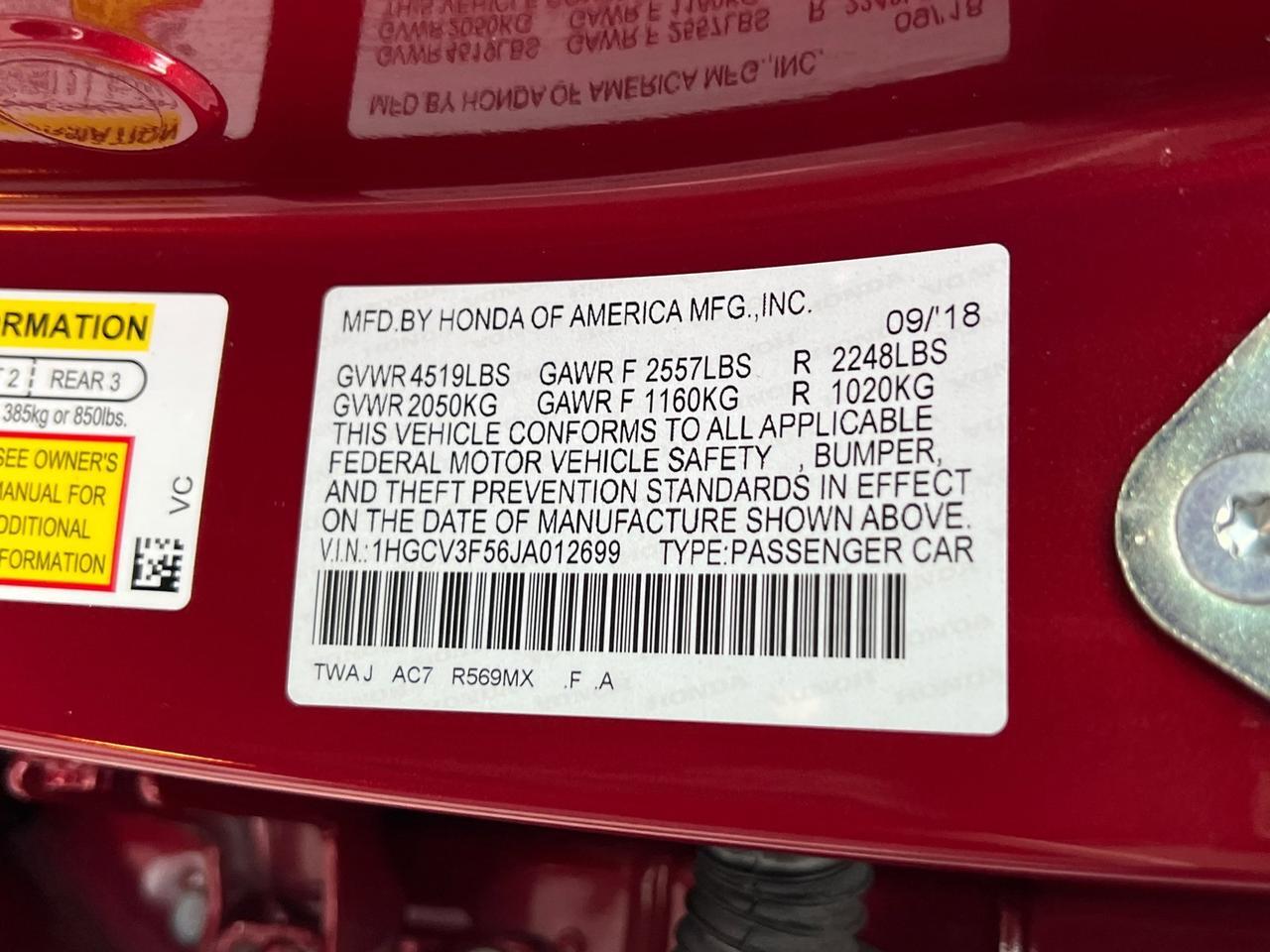 2018 Honda Accord Hybrid EX-L Hagerstown MD