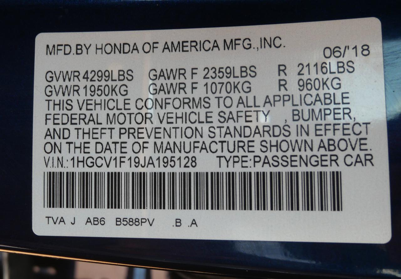 2018 Honda Accord Sedan LX 1.5T San Juan TX