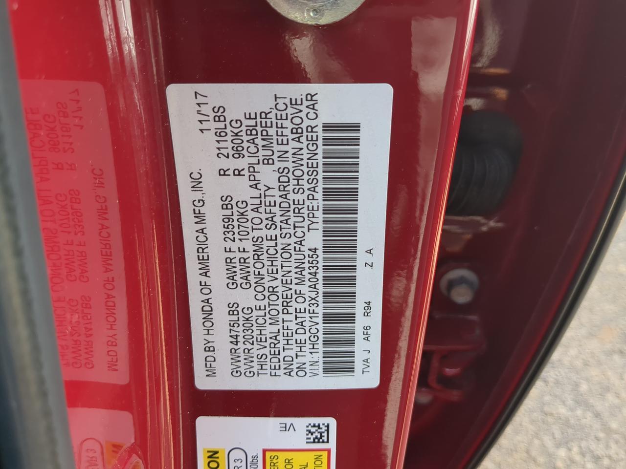 2018 Honda Accord Sedan Sport 1.5T Winder GA