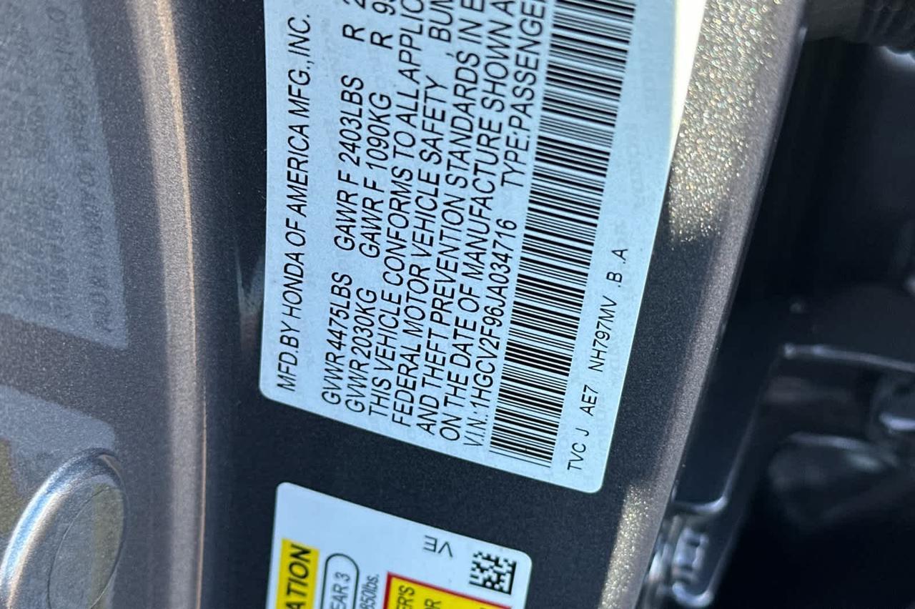 2018 Honda Accord Sedan Touring 2.0T Roseville CA