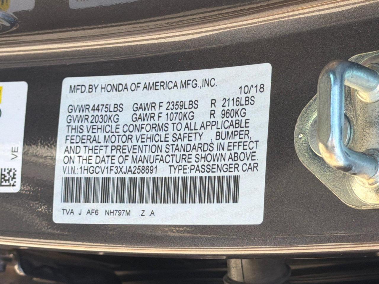 2018 Honda Accord Sport Hagerstown MD