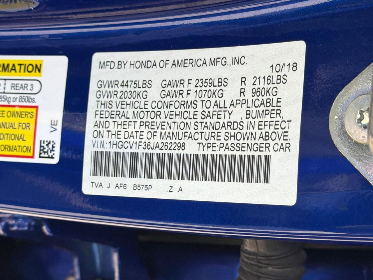 2018 Honda Accord Sport Hagerstown MD