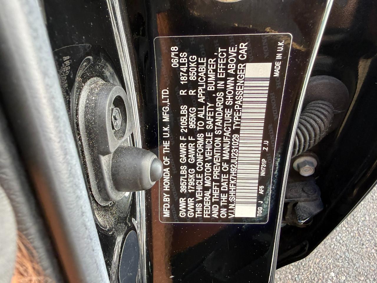 2018 Honda Civic Hatchback Sport Touring CVT Jacksonville FL